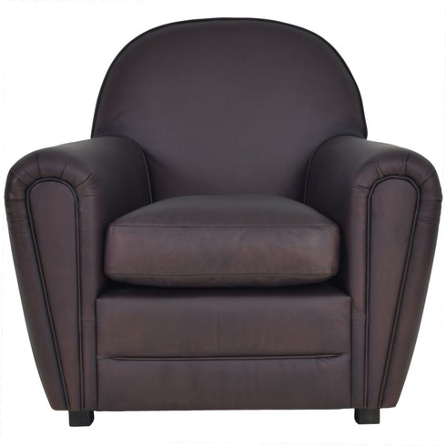 Libra MTO Midhurst Club Chair Rich Brown Leather